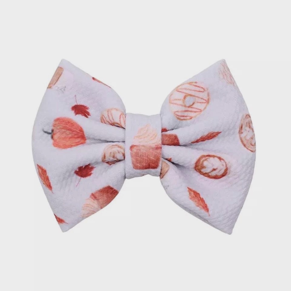 New!! Boutique a Pumpkin Spice Bow on Alligator Clip.